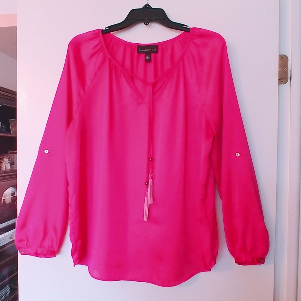 GUC Pink Blouse With Bell Sleeves